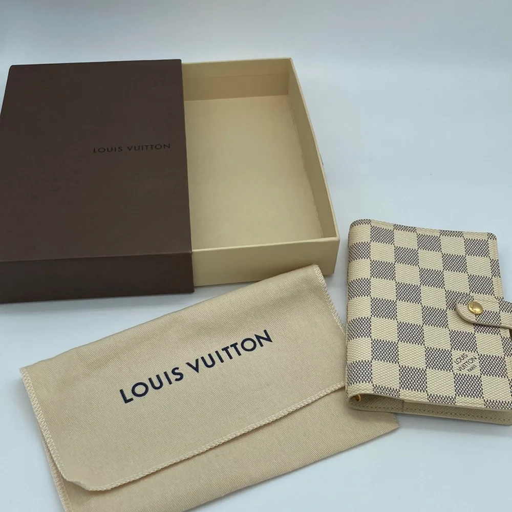 LOUIS VUITTON DAMIER AZUR PM AGENDA BOOKLET W/ BOX